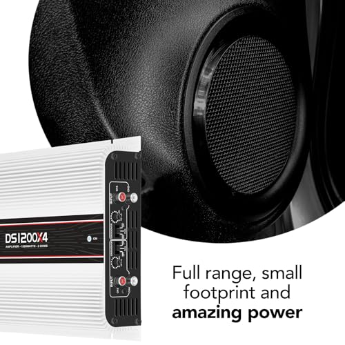 Taramps DS 1200x4 2 Ohms 1200 Watts RMS 4-Channel 300x4 Watts RMS, Class D Full Range, Crossover High/Low Pass Fixed, Bridgedable, Car Audio Amplifier