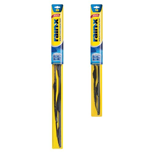 Rain-X 820147 WeatherBeater, 26" and 16" Windshield Wiper Blades - All-Season OEM Quality, Conventional, Vehicle Specific Fit, Pack of 2