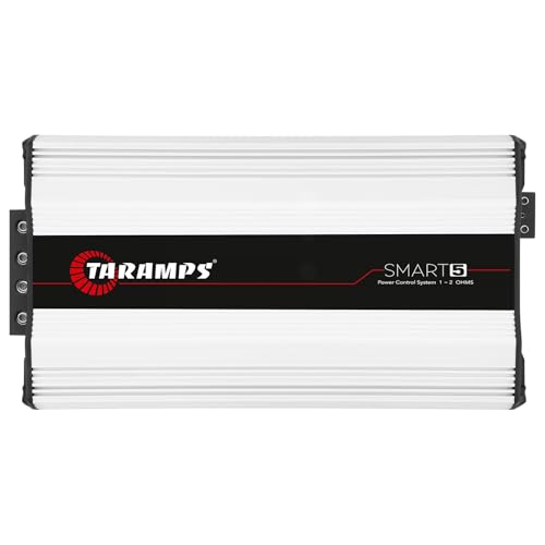 Taramps Smart 5 Monoblock Amplifier 5000 Watts Rms Multi-Impedance Technology 1~2 Ohms 12.6VDC Output Power, Subwoofer Amp Car Audio Class D, Smart 5k