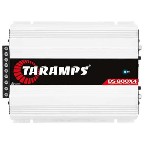 Taramps DS 800x4 2 Ohms 800 Watts RMS, 4-Channel 200x4 Watts RMS, Class D, Full Range, Crossover High/Low Pass Fixed, Bridgedable, Car Audio Amplifier