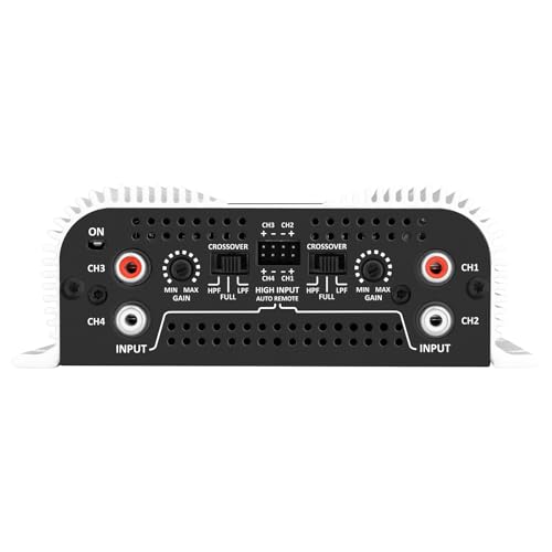 Taramps TS 1200x4 Amplifier Car Audio 1200W RMS 2 Ohms 4 Channels 2 Bridged Channels, Full Range Crossover Fixed RCA/Wire Input - Multichannel Class D