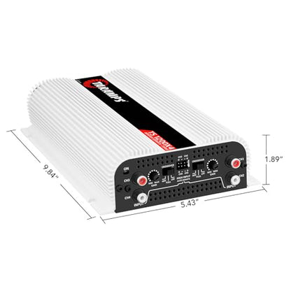 Taramps TS 1200x4 Amplifier Car Audio 1200W RMS 2 Ohms 4 Channels 2 Bridged Channels, Full Range Crossover Fixed RCA/Wire Input - Multichannel Class D