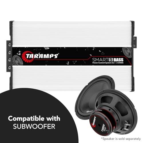 Taramps Smart 5 Bass Amplifier 0.5 to 2 Ohms 5000 Watts RMS, Multi Impedance, 1 Channel, High Power Class D, Monoblock, Great for Subwoofers, Smart 5k