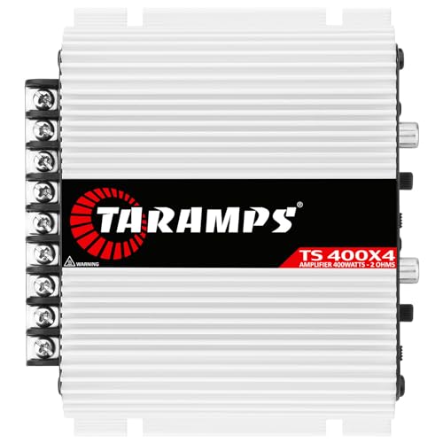 Taramps TS 400x4 with Automatic High Level Input 400 watts RMS 4 Channels Full Range Car Audio Amplifier RCA Input Class D 2 Bridged Channels Multichannel Amplifier System