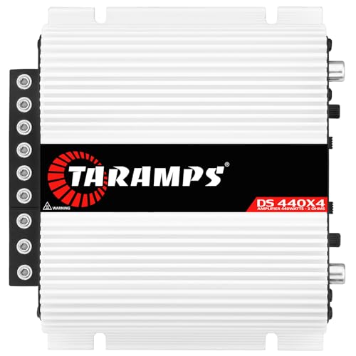 Taramps DS 440x4 2 Ohms Multichannel Amplifier 440 Watts Rms 110x4 Watts Full Range Crossover Fixed Rca/High Level Input 4 Channels Car Audio, Class D