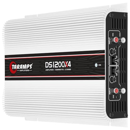 Taramps DS 1200x4 2 Ohms 1200 Watts RMS 4-Channel 300x4 Watts RMS, Class D Full Range, Crossover High/Low Pass Fixed, Bridgedable, Car Audio Amplifier