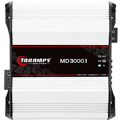 Taramps MD 3000.1 Amplifier 1 Ohm 3000 Watts RMS 1 Channel Full Range, Car Audio, Monoblock, LED Monitor Indicator, Class D Great for Subwoofer, MD 3k