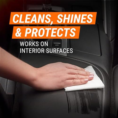 Original Protectant Wipes by Armor All, Car Interior Cleaner Wipes with UV Protection to Fight Cracking & Fading, 30 Count