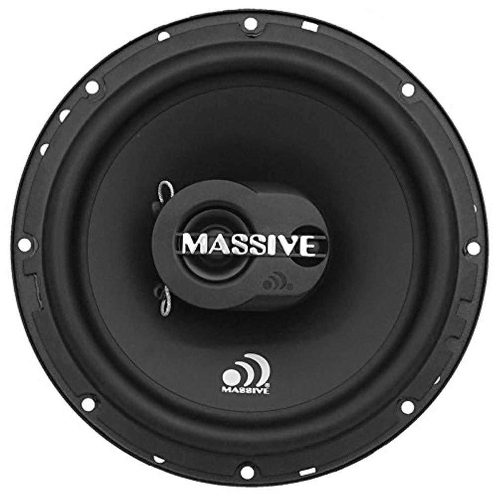 Massive Audio MX65 – 6.5 Inch, 120 Watts Max, 60 Watts RMS, MX Series Coaxial Speakers, 13mm Dome Ferro Fluid Tweeters, 1 “ High Temp Voice Coils, 12dB Crossovers, 4 Ohm (Sold AS Pair)