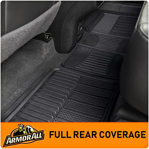 Armor All 5-Piece Weather Defender Floor Mats, Trim-to-Fit Floor Mats for Cars, All-Weather Mats, Automotive Floor Liners for Cars, Trucks, SUVs, Vehicle Floor Mat Set - Black