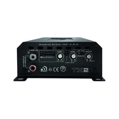 Marine Audio TX2-120 Watts x 2 @ 4 Ohm RMS Marine Compact Car Amplifier 2 Channel Built-in Car Bluetooth (Bluetooth Dongle is Optional Sold Separately)