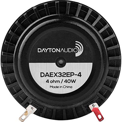 Dayton Audio DAEX32EP-4 Thruster 32mm Sound Exciter - 40 Watts RMS 4 Ohm Imepedance - Audio Transducer - Turn Any Surface into a Speaker System - for Large and Rigid Surfaces