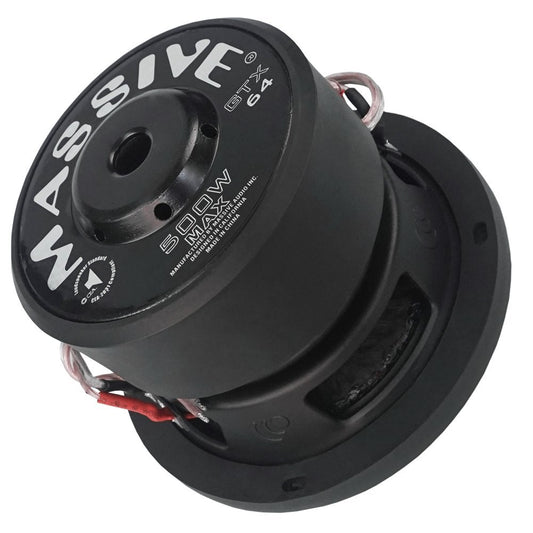 Massive Audio GTX64 – 6.5 Inch Car Audio Subwoofer, High Performance Subwoofer for Cars, Trucks, Jeeps - 6.5" Subwoofer 250 Watt RMS, 500w MAX Dual 4 Ohm, 1.5 Inch Voice Coil. Sold Individually