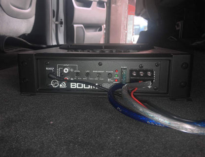 Powered Car Subwoofer by Massive Audio BOOM88 Car Woofer Under Seat Slim Hideaway - Low Profile Compact Underseat Woofer with Amazing Sound - Built in Amplifier, 8 Inch 400 Watt, Gain Remote Include