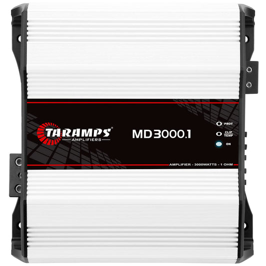 Taramps MD 3000.1 Amplifier 1 Ohm 3000 Watts RMS 1 Channel Full Range, Car Audio, Monoblock, LED Monitor Indicator, Class D Great for Subwoofer, MD 3k