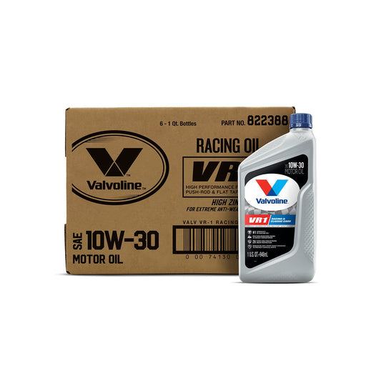 Valvoline VR1 Racing SAE 10W-30 Motor Oil 1 QT, Case of 6