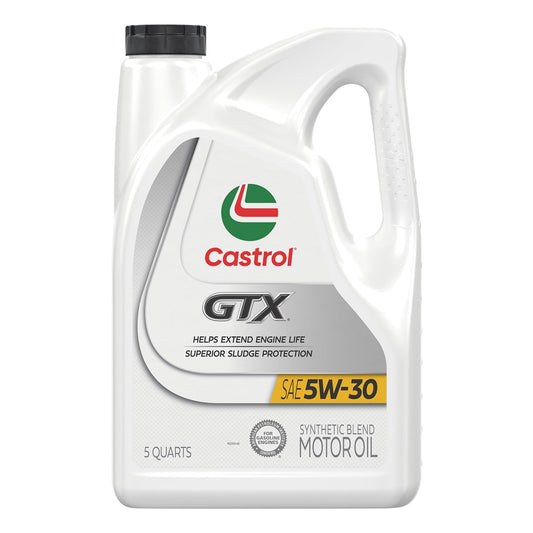 Castrol GTX Ultraclean 5W-30 Synthetic Blend Motor Oil, 5 Quarts