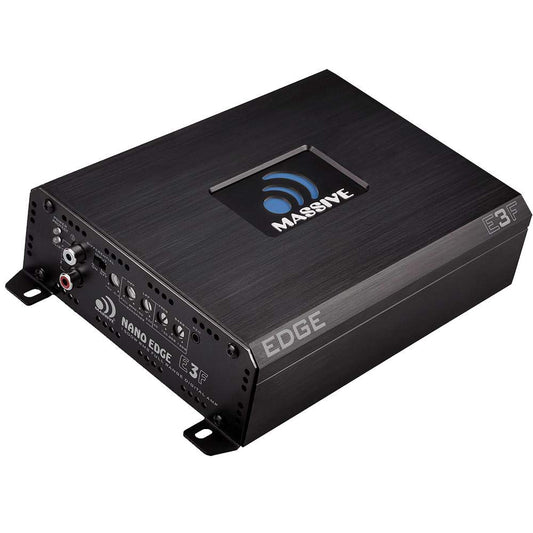 Massive Audio E3F Nano Edge Series - 1500w RMS @ 1 Ohm / 3000 Watts MAX, Full Range Compact Mono Amplifier with Bass Boost