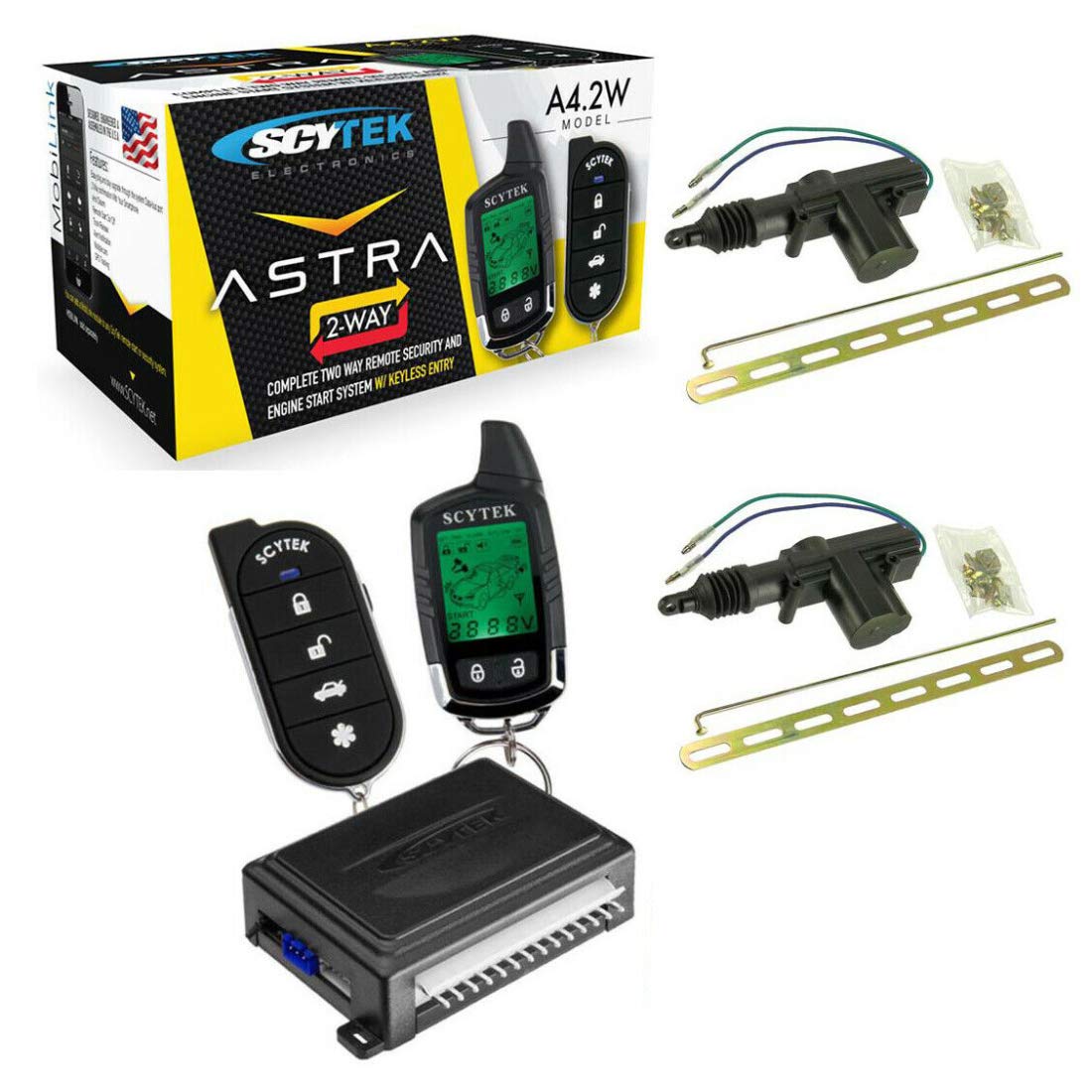 Scytek Electronics A42W Scytek 2 Way Remote Starter With 1 Two Way Lcd 5 Button Remote