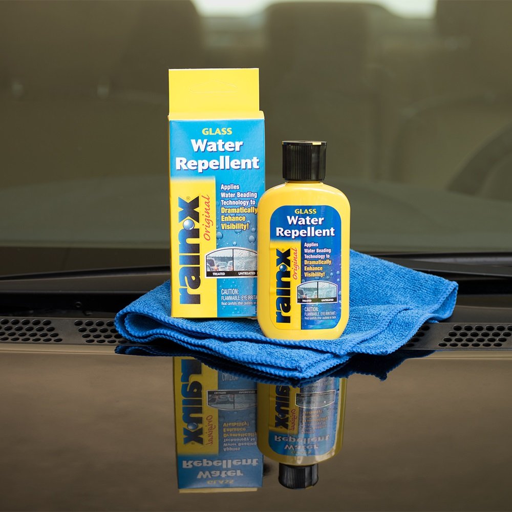 Rain-X 800002243 Glass Treatment, 7 oz. - Exterior Glass Treatment To Dramatically Improve Wet Weather Driving Visibility During All Weather Conditions, Yellow (Packaging May Vary)