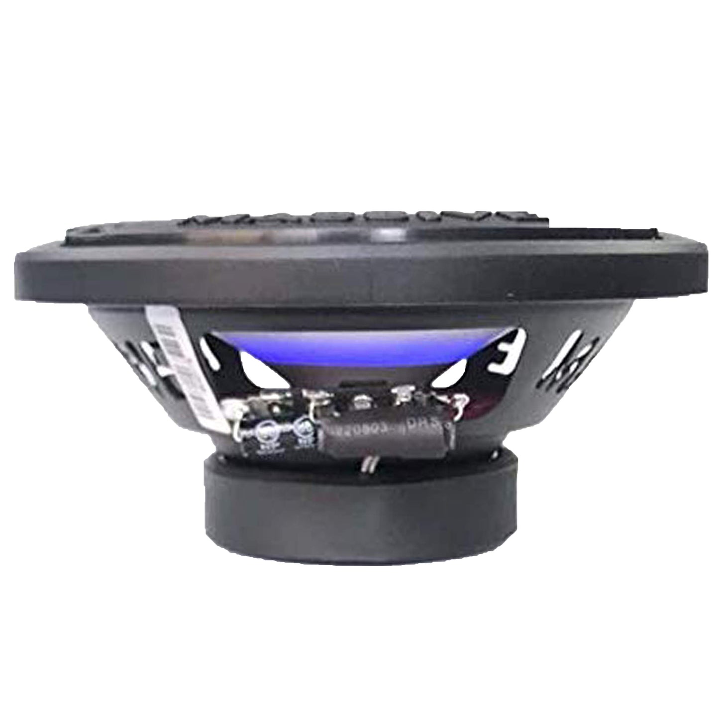 Massive Audio T65XE 6.5 Inch 80 Watts RMS / 320 Watts Peak, Marine Coaxial Speaker for Boats, UTVS, Off Road, Gold Carts, Motorcycles, Runabouts with Multi Color RGB LED Pulse Lighting. Sold As Pair