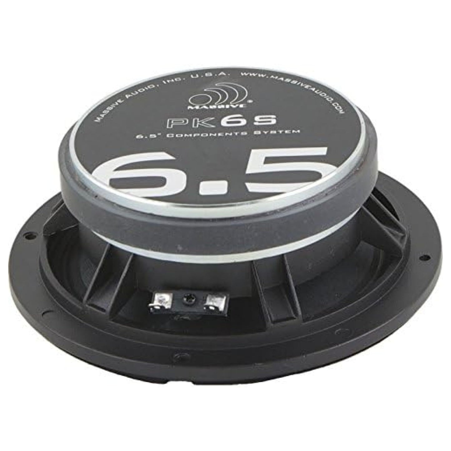 Massive Audio PK6S - 6 Inch, 6.5 Inch, 500w Max, 250w RMS, 4 Ohm, Pro Audio Style Shallow Mount Component Kit for Car Audio Speaker Systems with 72mm Pro Audio Bullet Tweeters (Sold As Pair)