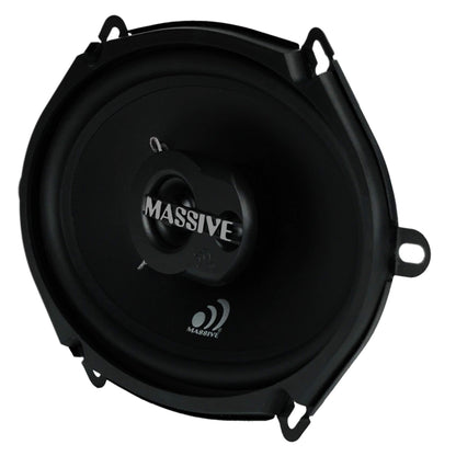 Massive Audio MX57-5X7 / 6x8, 50 Watts RMS, MX Series Coaxial Speakers, 13mm Dome Ferro Fluid Tweeters, 1 “ High Temp Voice Coils, 12dB Crossovers, 4 Ohm (Sold AS Pair)