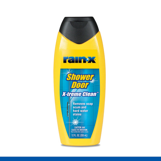 Rain-X 630035 X-Treme Clean Shower Door Cleaner, 12 Fl. Oz, Formulated To Glass Doors - Easy Use, Removes Soap Scum, Dirt, Hard Water Build-up, Calcium, Lime And Rust Stains