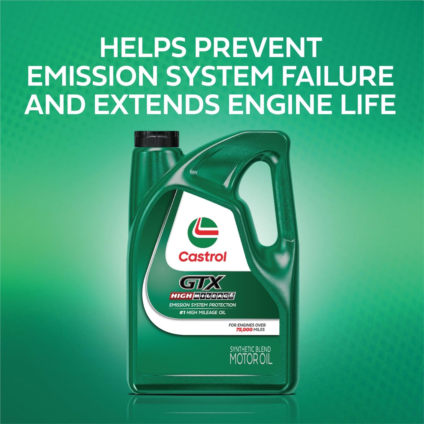 Castrol GTX High Mileage 5W-30 Synthetic Blend Motor Oil, 5 Quarts