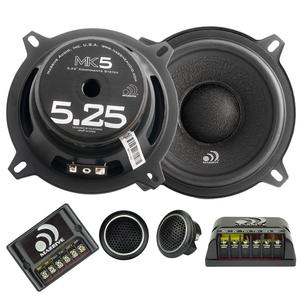 Massive Audio 5 Inch Speakers Group (MK5, 5.25", 130w RMS, Pair)