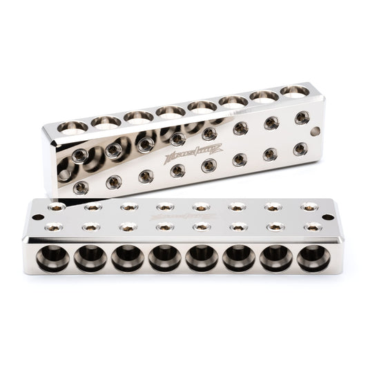 ILL Customz Pair 8 in 8 Out 1/0 AWG 0 Gauge Power and Ground Distribution Blocks