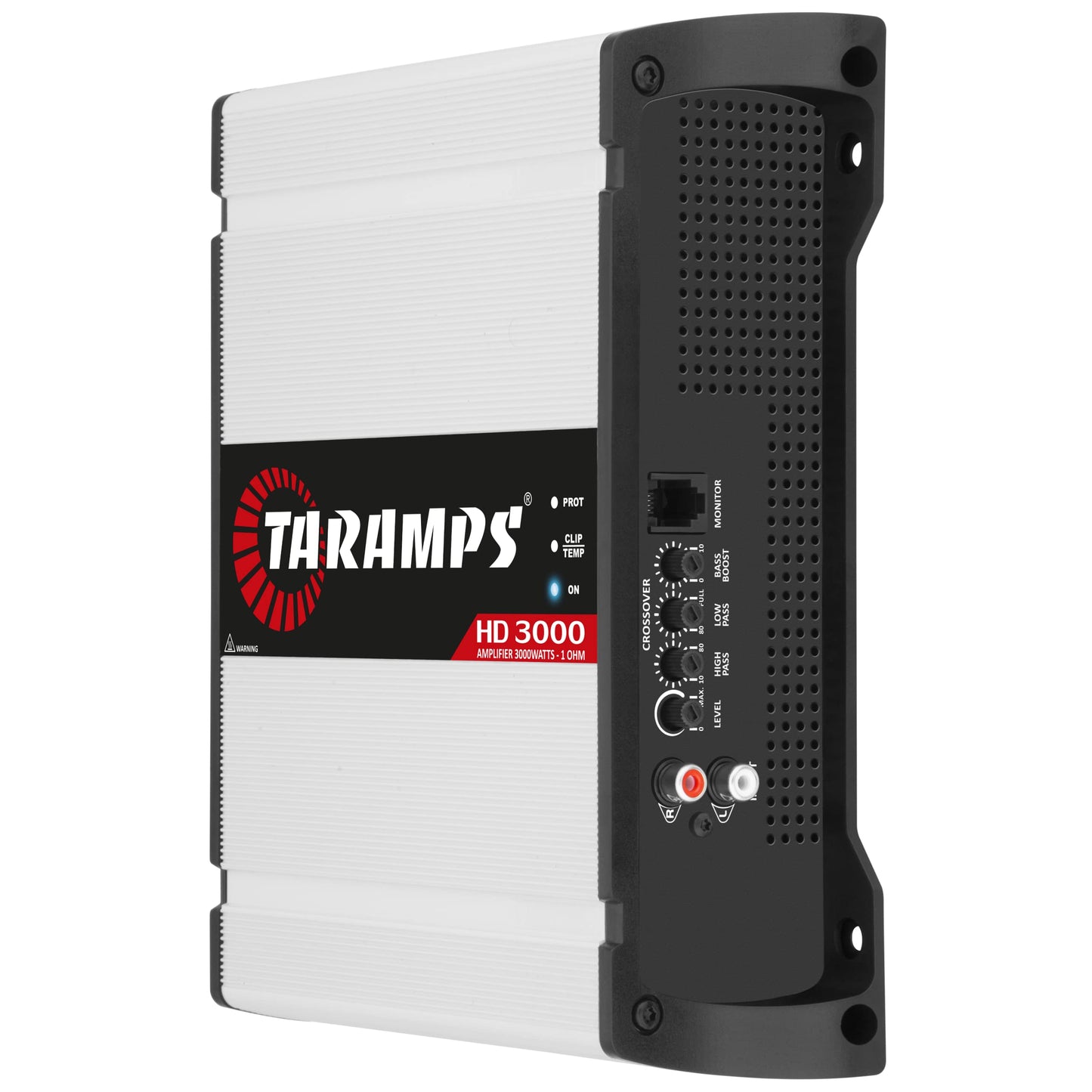 Taramps HD 3000 1 Ohm 1 Channel 3000 Watts RMS MAX, Full Range Car Audio, Monoblock, LED Monitor Indicator, Class D Amplifier, Crossover, White 3k amp