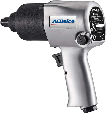 ACDelco ANI405A-NK1 Pneumatic Heavy Duty Twin Hammer ½” 5-Speed Impact Wrench & 3/8” Ratchet Wrench Combo Tool Kit