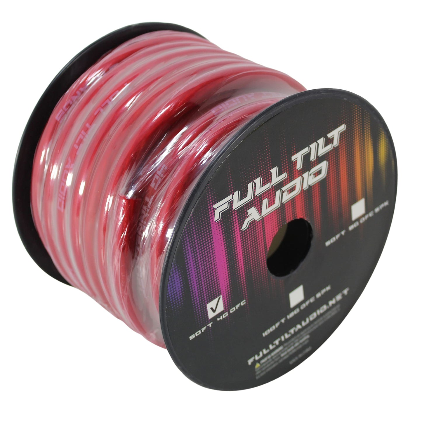 Full Tilt 4 Gauge Red OFC Power/Ground Cable/Wire Oxygen Free Copper LOT (10 Foot Coil)