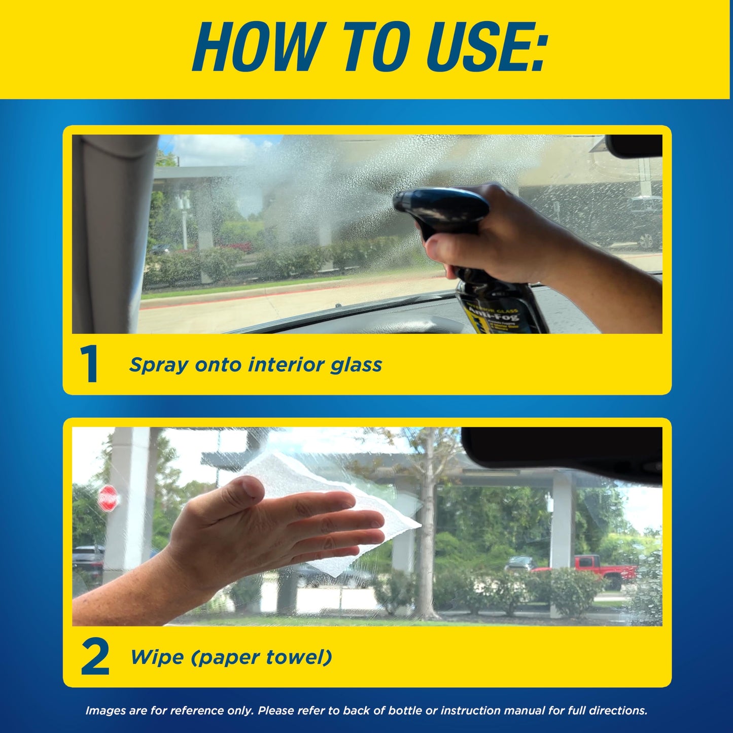 Rain-X 630543 Interior Glass Anti-Fog, 12 oz. - Prevents Fogging of Interior Glass and Mirrors, Usable on Both Automobiles and Marine Vehicles (Pack of 2)