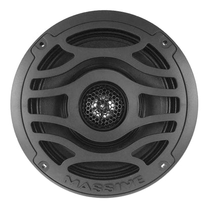 Massive Audio T65X 6.5 Inch 120 Watts RMS / 480 Watts Peak, Marine Coaxial Speakers for Boats, UTVS, Off Road, Golf Carts, Motorcycles, Runabouts. Sold As Pair