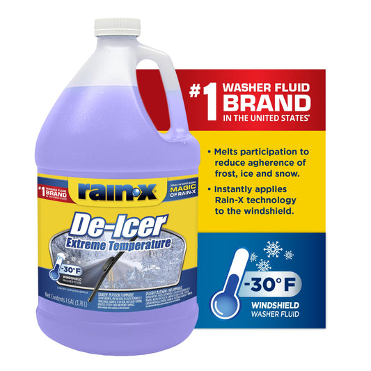 Rain-X -30°F Extreme Temperature De-Icer Windshield Washer Fluid - 1 Gallon (Pack of 6)