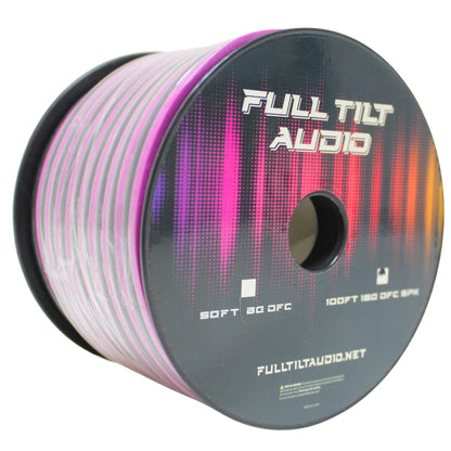 Full Tilt Audio 16GA Tinned Oxygen Free Copper Speaker Wire Pink/Black Lot (Full Spool)